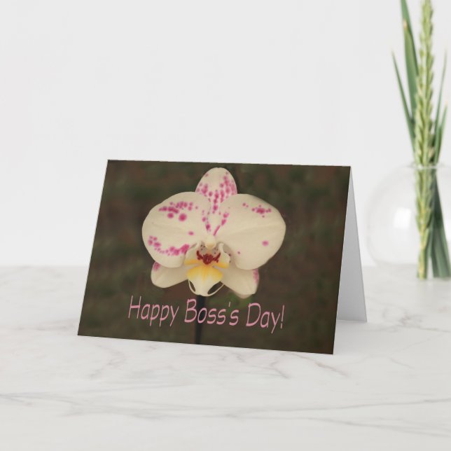 Carte Phalaenopsis orchidée Joyeux Boss Day (Devant)