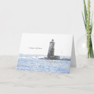 Carte Phare côtier et thème nautique de l'océan Atlantiq