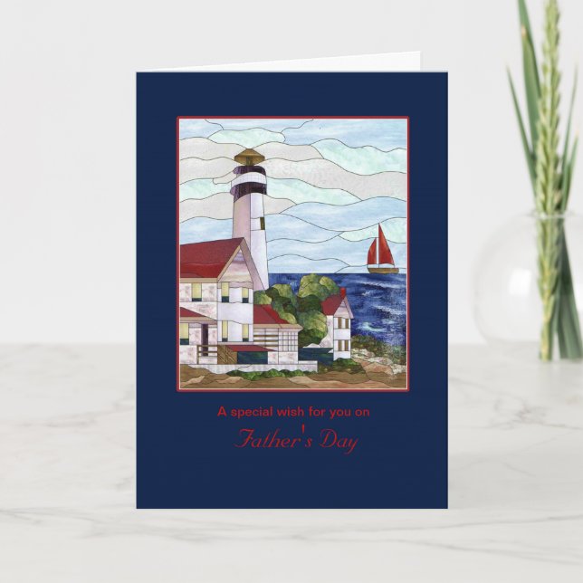 Carte Phare Nautique Scène extérieure - Fête des pères (Devant)