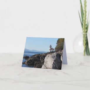 Carte Phare sur le blanc de côté Ouest d'île de San Juan