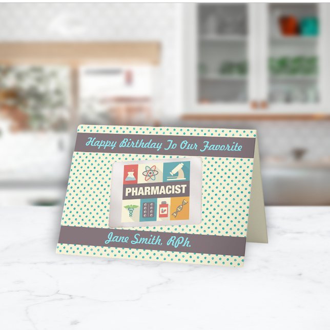 Carte Pharmacien Professionnel ・ Personnalisé Anniversai (Créateur téléchargé)