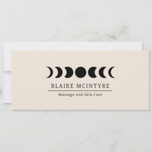 Carte Phases de lune beige moderne Élégant certificat ca