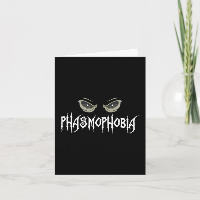 Carte Phasmophobia Epouvantable Horreur Yeux Chasse aux  (Devant)