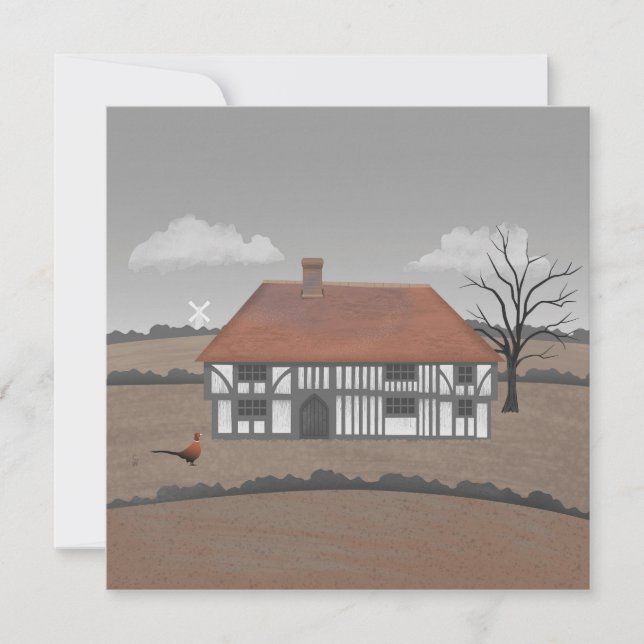 Carte Pheasant Farmhouse Card (Devant)