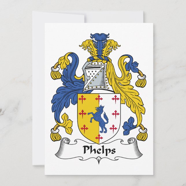 Carte Phelps Family Crest (Devant)