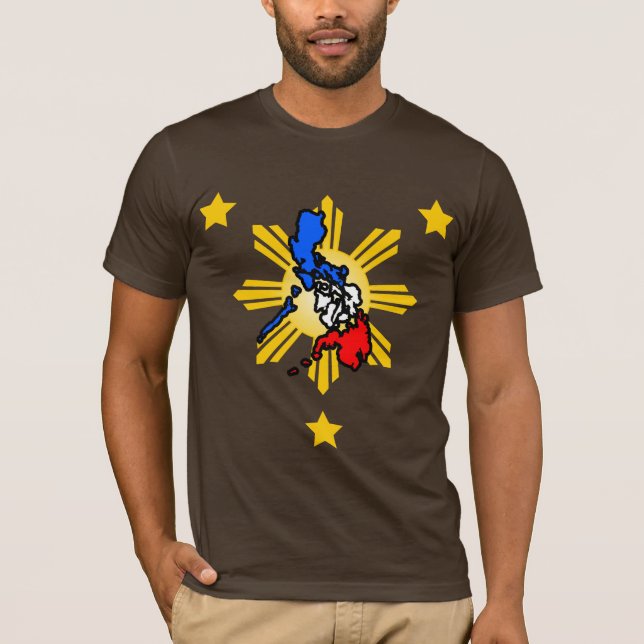 carte philippine avec le T-shirt de 3 étoiles (Devant)