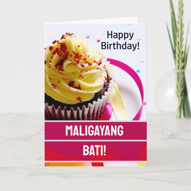 Carte Philippines Maligayang Bati Anniversaire (Devant)
