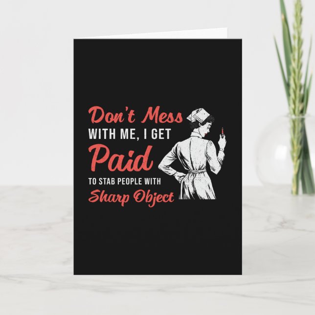 Carte Phlebotomiste Phlebotomie Ne pas me faire de mal D (Devant)