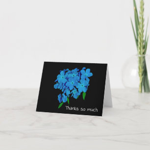 Carte Phlox bleu sur Merci noir