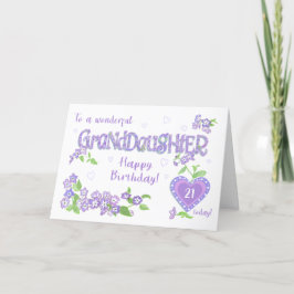 Carte phlox d'anniversaire de la grand-fille sur m