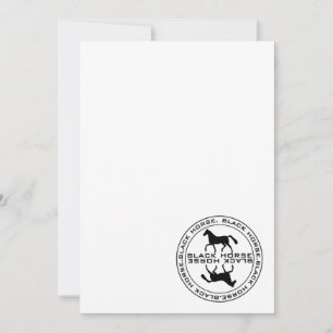 Carte phoque à cheval noir