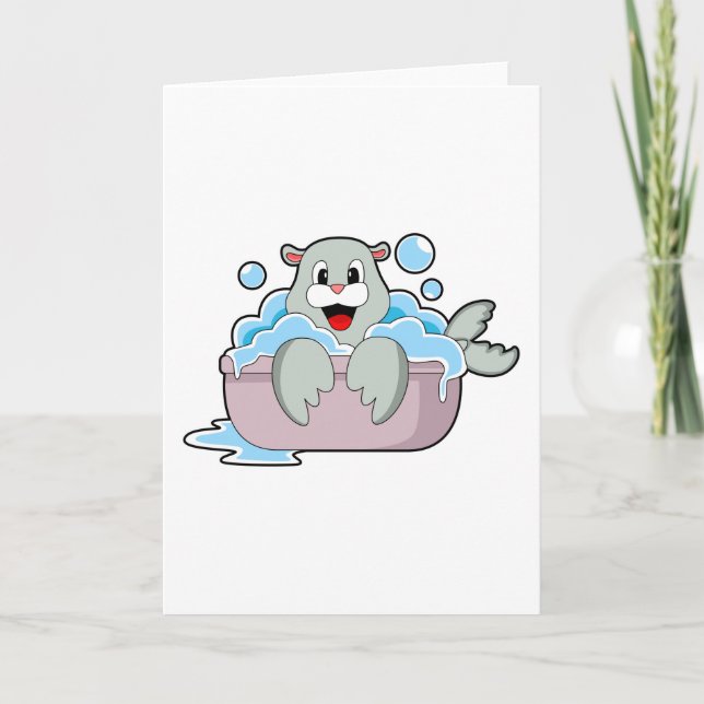 Carte Phoque dans la baignoire (Devant)