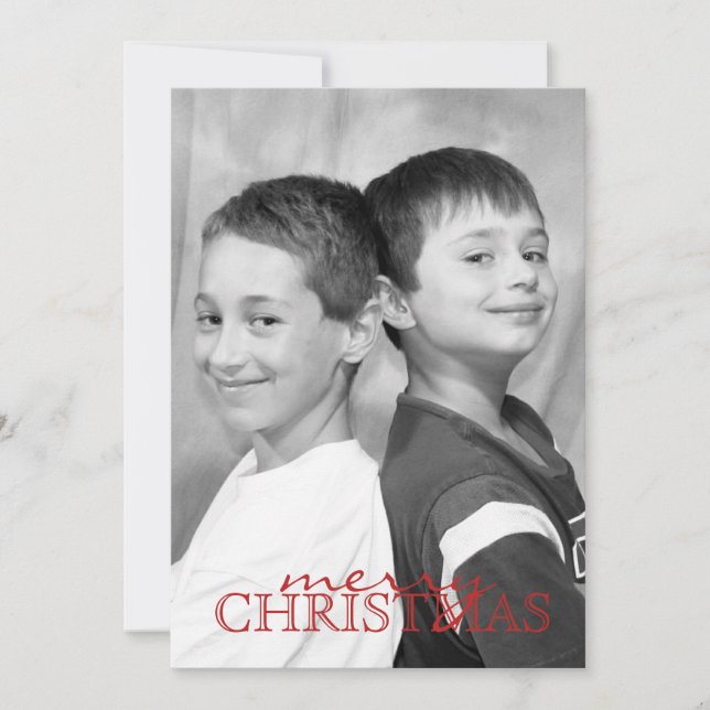 Carte photo à double face de l'arbre d'hiver (Devant)