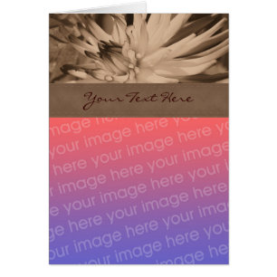 Carte photo à fleurs Sepia Dahlia