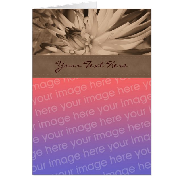 Carte photo à fleurs Sepia Dahlia (Devant)