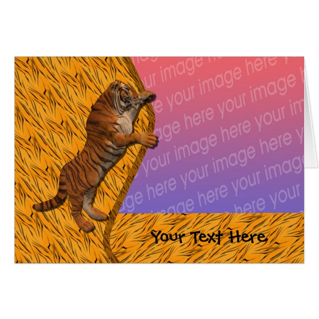 Carte photo animal tigre (Devant horizontal)
