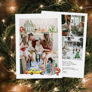 Carte photo aquarelle de Noël à New York