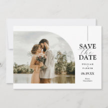 Carte photo Arché unique Enregistrer la date