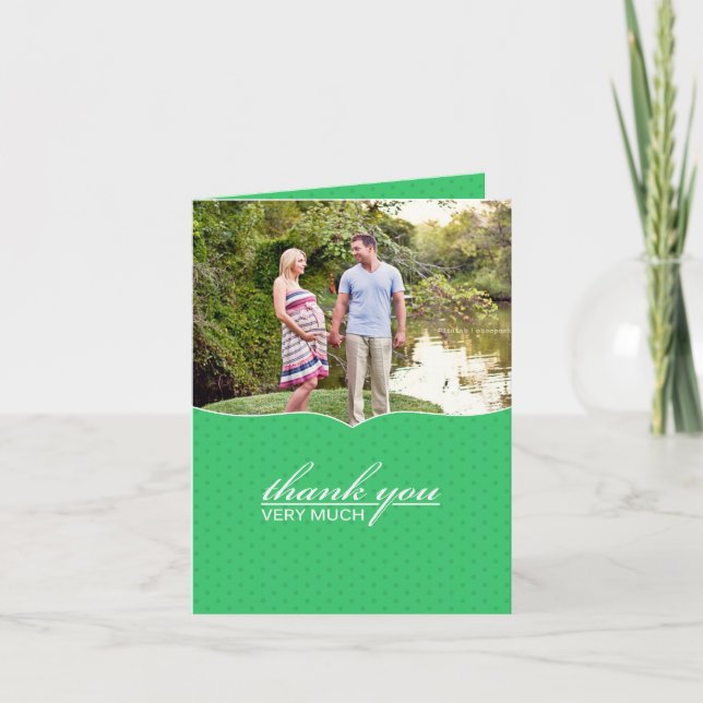 Carte photo Baby shower Merci (Devant)