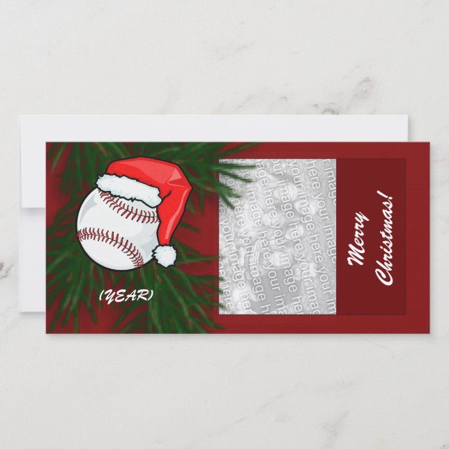 Carte photo - Baseball de Noël (Devant)