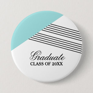 Carte Photo Bouton de graduation de l'Aqua à bande géométrique