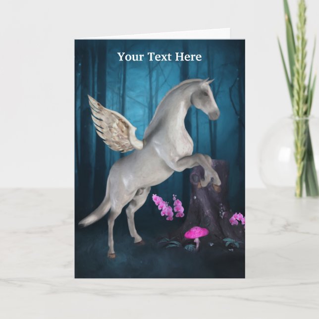 Carte photo Cheval Imaginaire Pegasus (Devant)