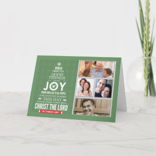 Carte Photo Christian Christmas Card Voici Christ JOY