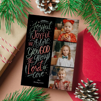 Carte photo Christian Christmas Joyful Joyful Hymn
