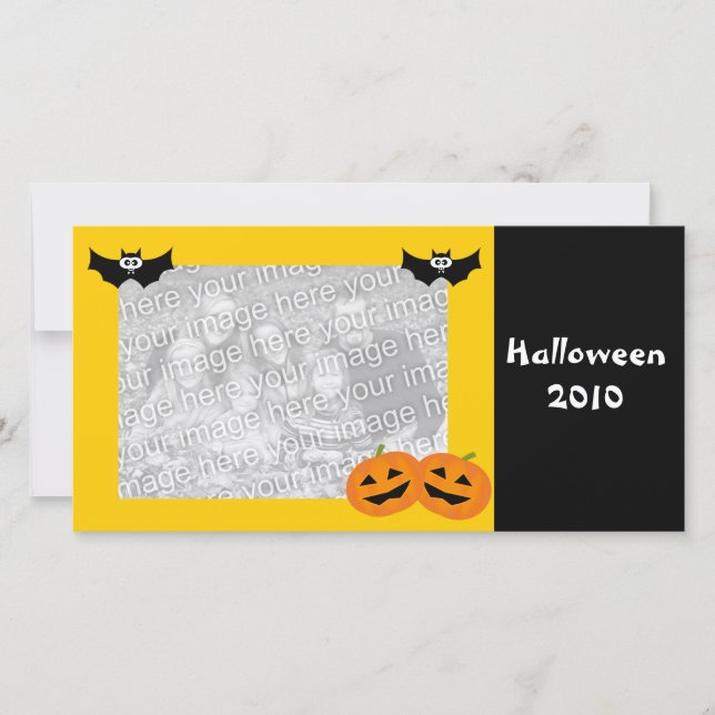 Carte photo Citrouille Halloween personnalisé (Devant)