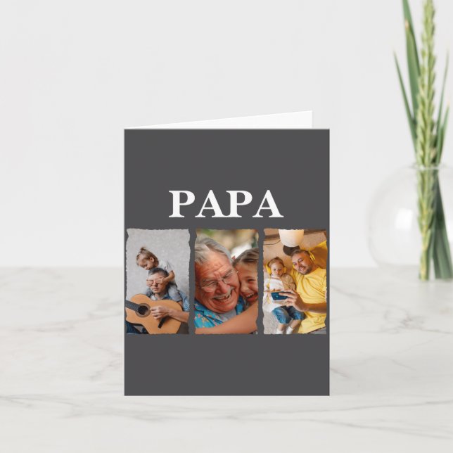 Carte Photo Collage Papa D Gift  (Devant)