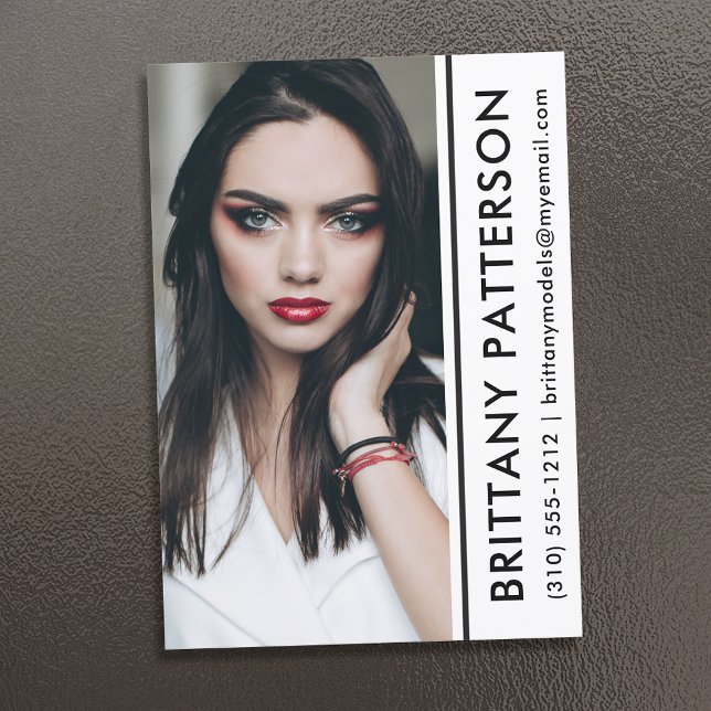 Carte photo comp acteur modèle 5x7 Bande blanche (Créateur téléchargé)