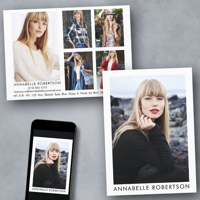 Carte photo Comp Actor 6 (Customize to change background color, text size or text style. Available for prints and download.)