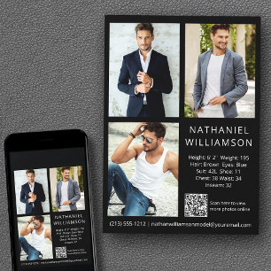 Carte photo Comp Moderne Pro Model Actor QR Code 3
