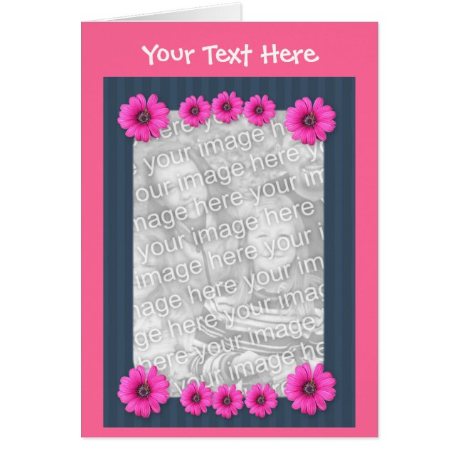 Carte photo couleur rose pâle (Devant)