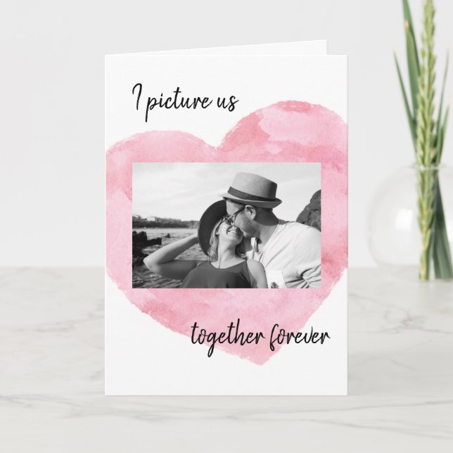 Carte Photo Couples Amour Anniversaire Mariage Valentine (Devant)