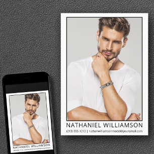 Carte photo d'acteur de modèle Pro moderne
