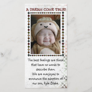 carte photo d'adoption