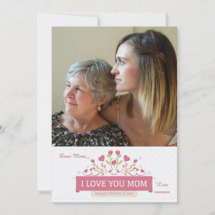 Carte photo d'amour de la fête des mères