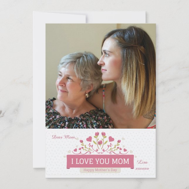 Carte photo d'amour de la fête des mères (Devant)