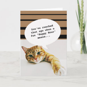 Carte Photo d'animal Happy Hour Getting Old Funny Annive