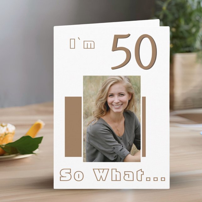 Carte Photo d'anniversaire de 50e anniversaire amusante  (Créateur téléchargé)