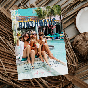 Carte Photo d'anniversaire de Modern Any Age