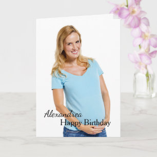 Carte Photo d'anniversaire Maternité Enceinte Maman Pers