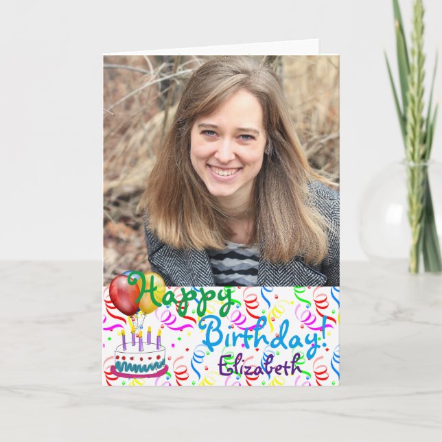 Carte Photo d'anniversaire personnalisée (Devant)