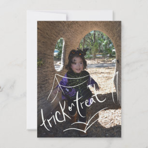 Carte photo d'araignée de lettres d'Halloween