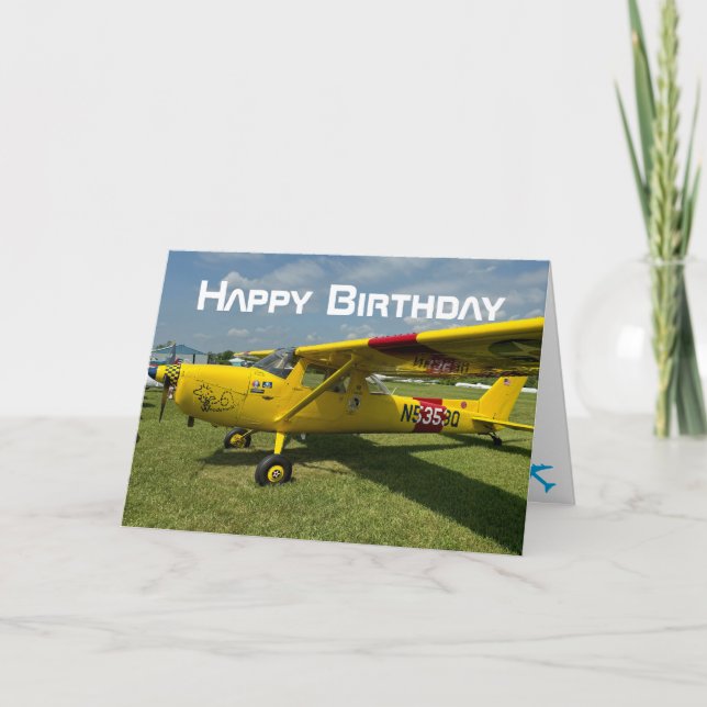 Carte Photo d'avion, Anniversaire de pilote d'aviation C (Devant)
