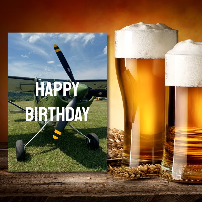 Carte Photo d'avion, Cool Aviation Pilote Anniversaire (Créateur téléchargé)