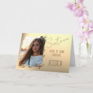 Carte photo de 16 ans d'anniversaire
