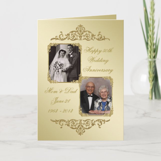 Carte photo de 50e anniversaire de mariage (Devant)