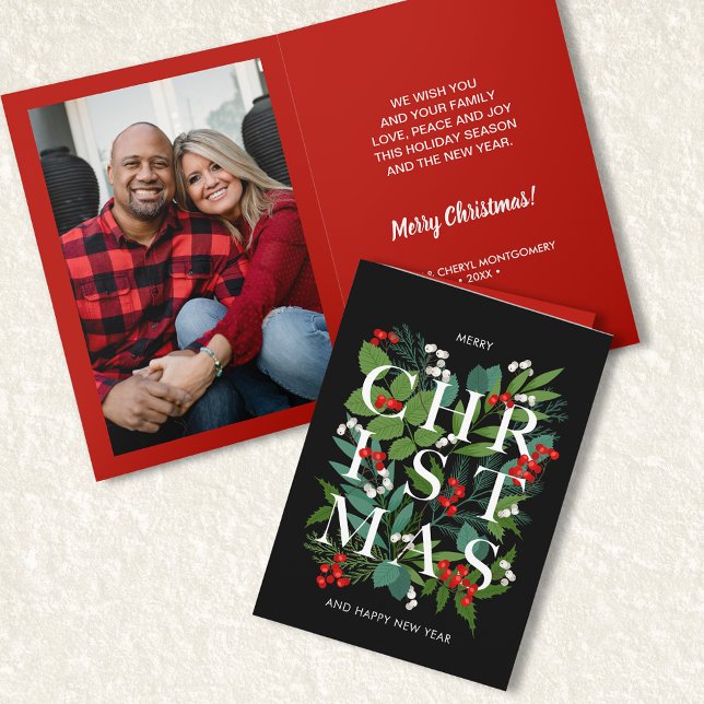 CARTE PHOTO de Baies vertes de NOËL (Créateur téléchargé)